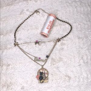 Betsey Johnson Cat Pendant Necklace